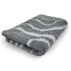 Vet Bed grigio con onde grigio chiaro