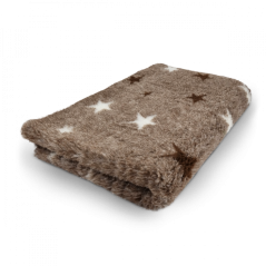 Vet Bed marrone con stelle bianche e nere