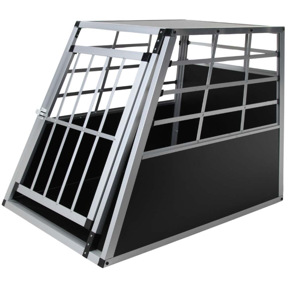 Kennel in alluminio nero misura M 69 x 54 x 50 cm