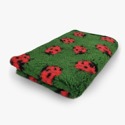 Vet Bed Verde con coccinelle